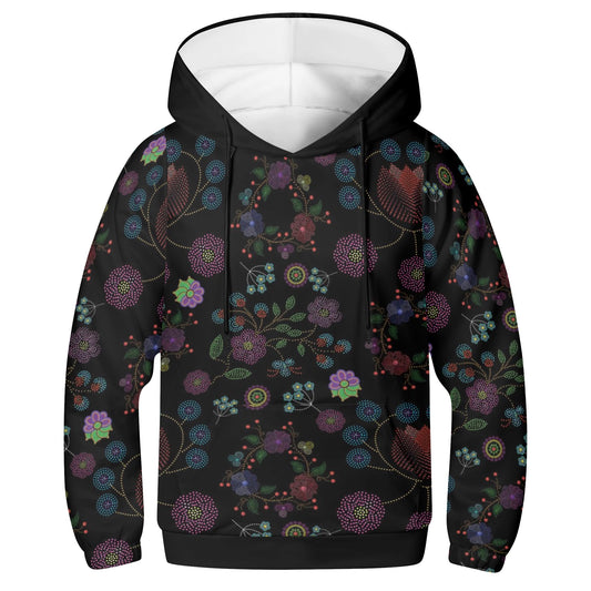 Children's Métis Floral Dotted Lightweight Pullover Hoodie