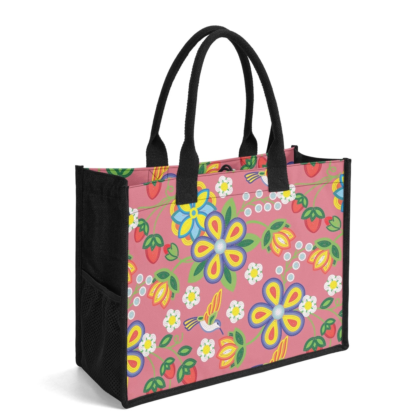 Métis Floral Beaded Premium Canvas Tote Bag