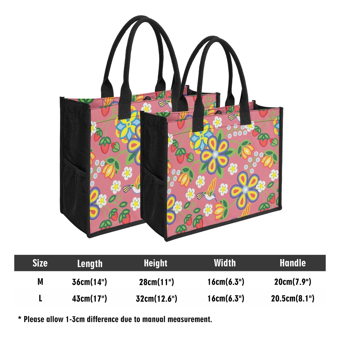 Métis Floral Beaded Premium Canvas Tote Bag