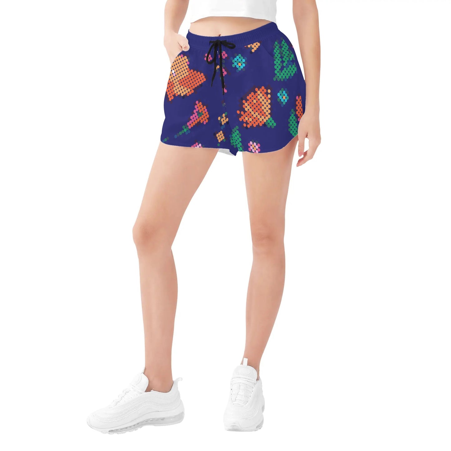 Women's Métis Digital Dotted Floral Beach Shorts