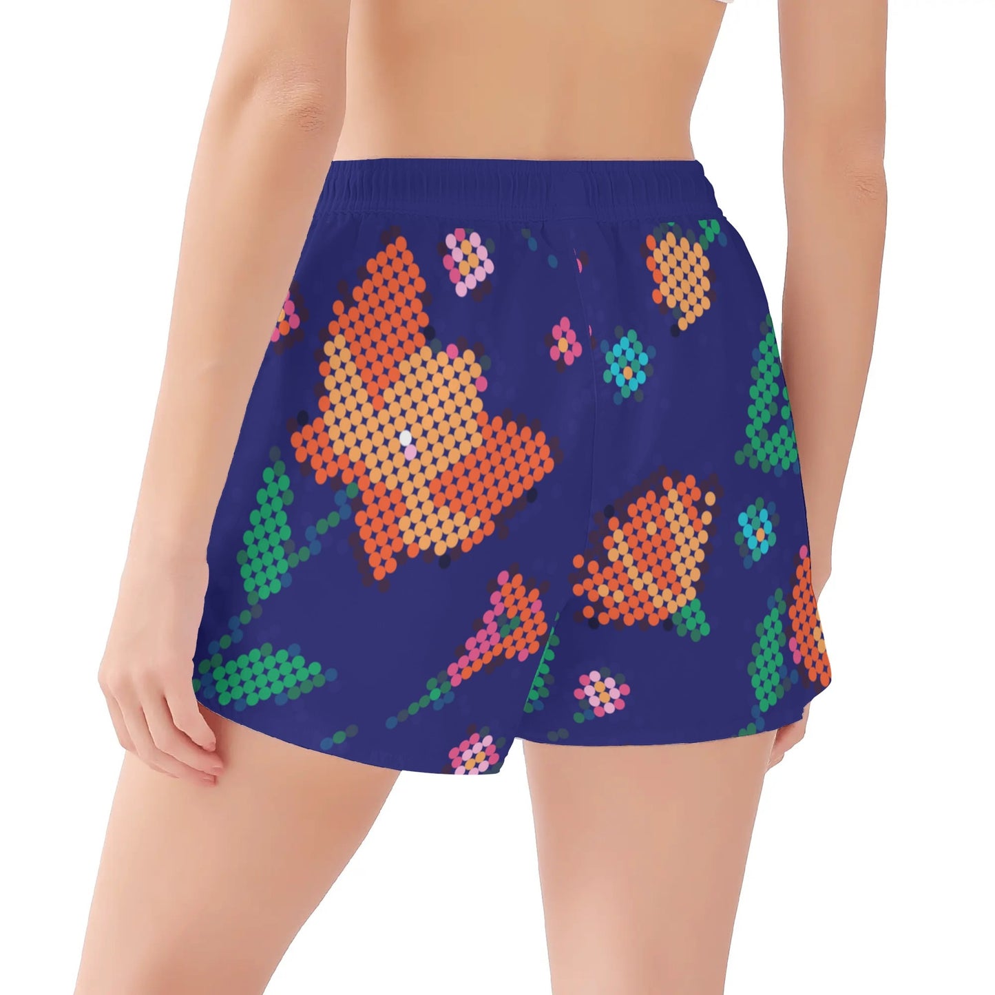 Women's Métis Digital Dotted Floral Beach Shorts