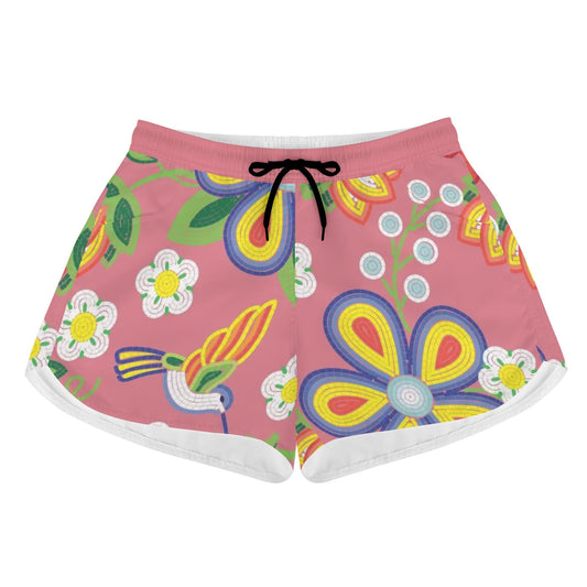 Women's Métis Floral Beaded Beach Shorts