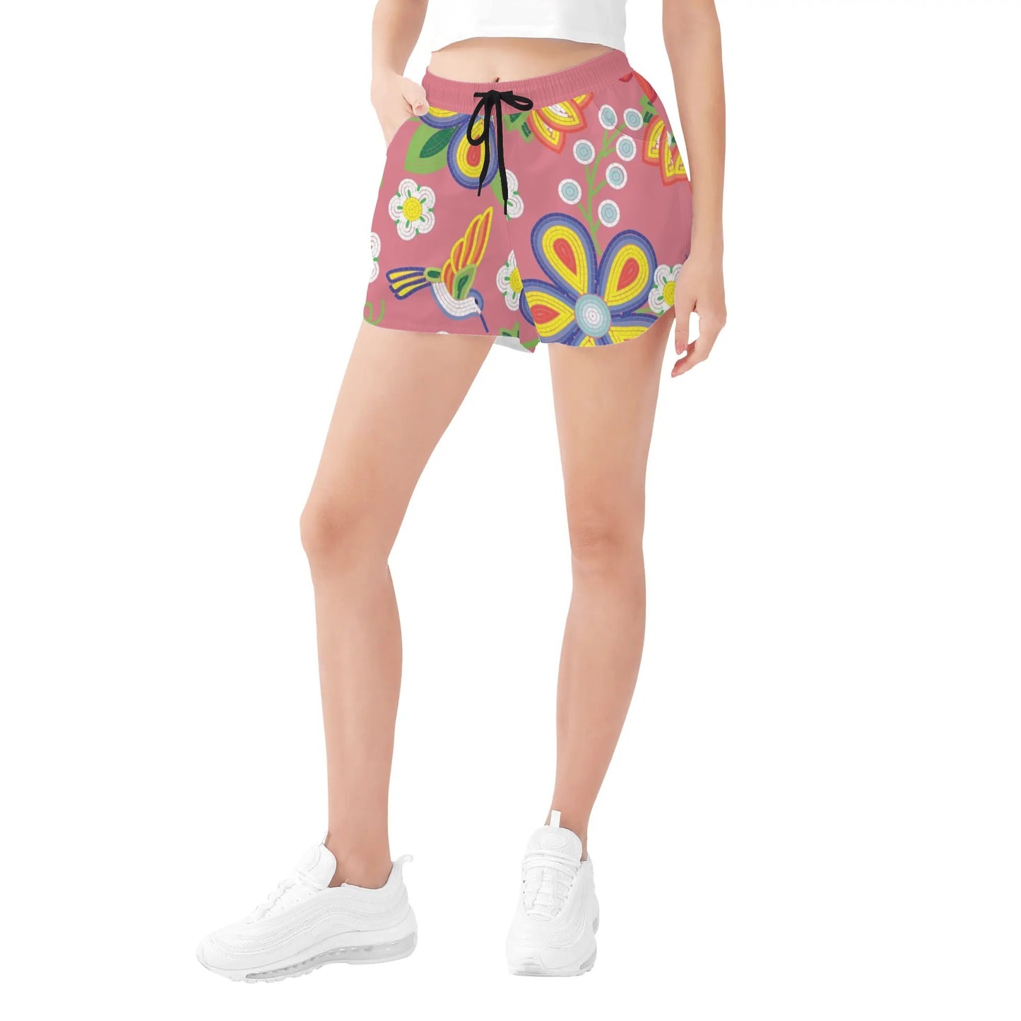 Women's Métis Floral Beaded Beach Shorts