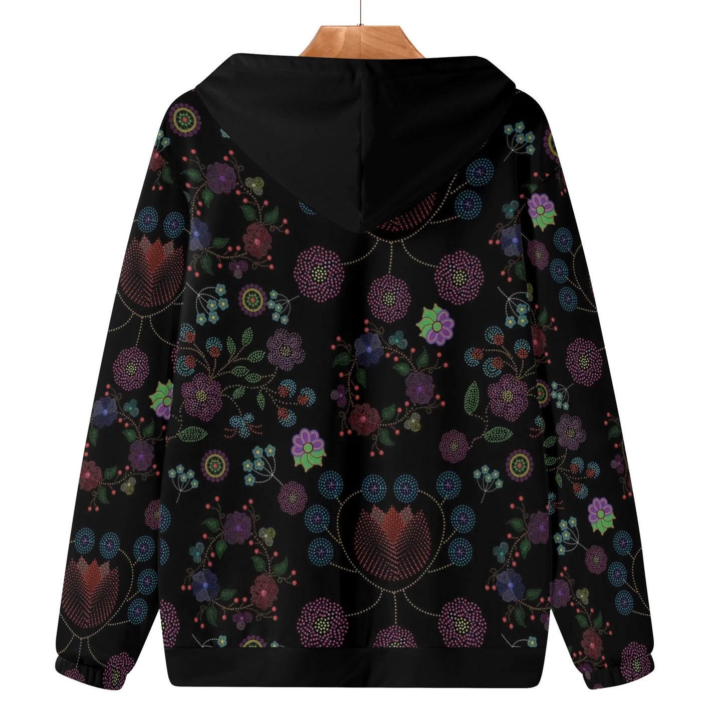 Women's Métis Floral Dotted Zipper Hoodie