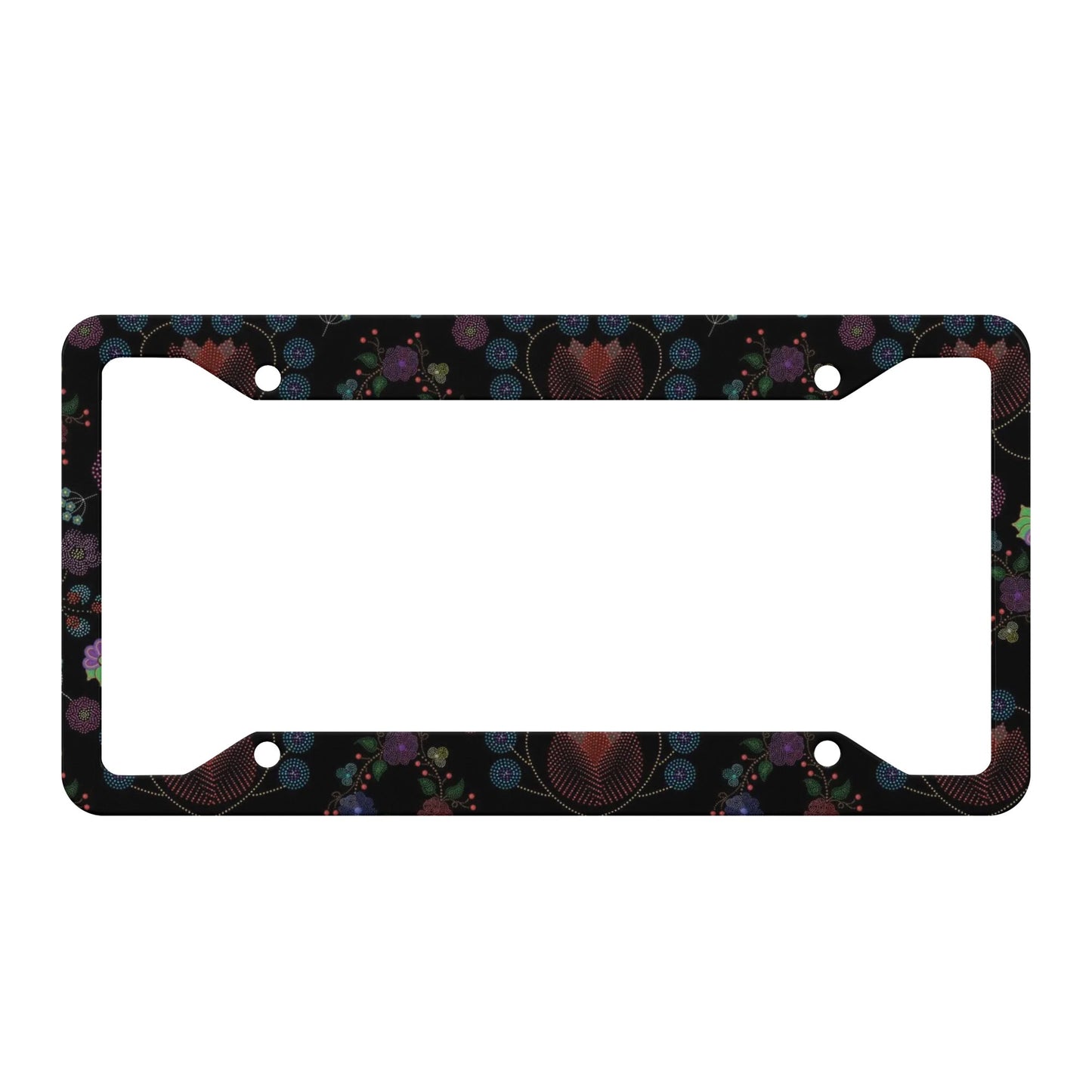 Métis Floral Dotted License Plate Frame