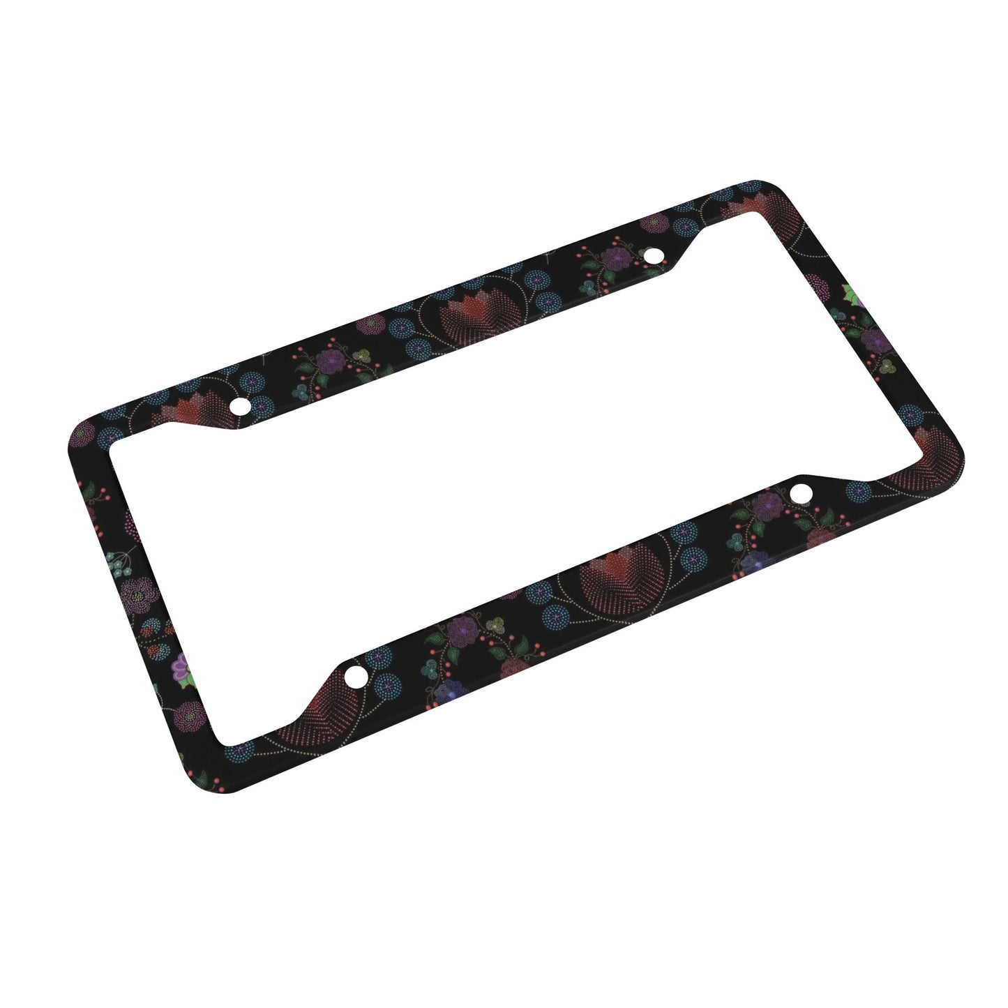 Métis Floral Dotted License Plate Frame