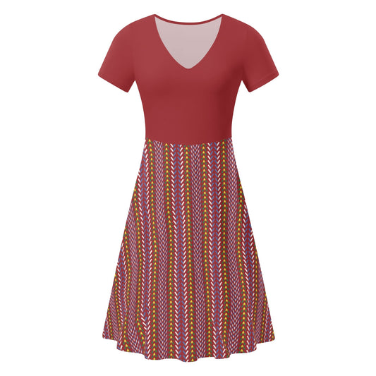 Women's Métis Sash Red Summer Dress