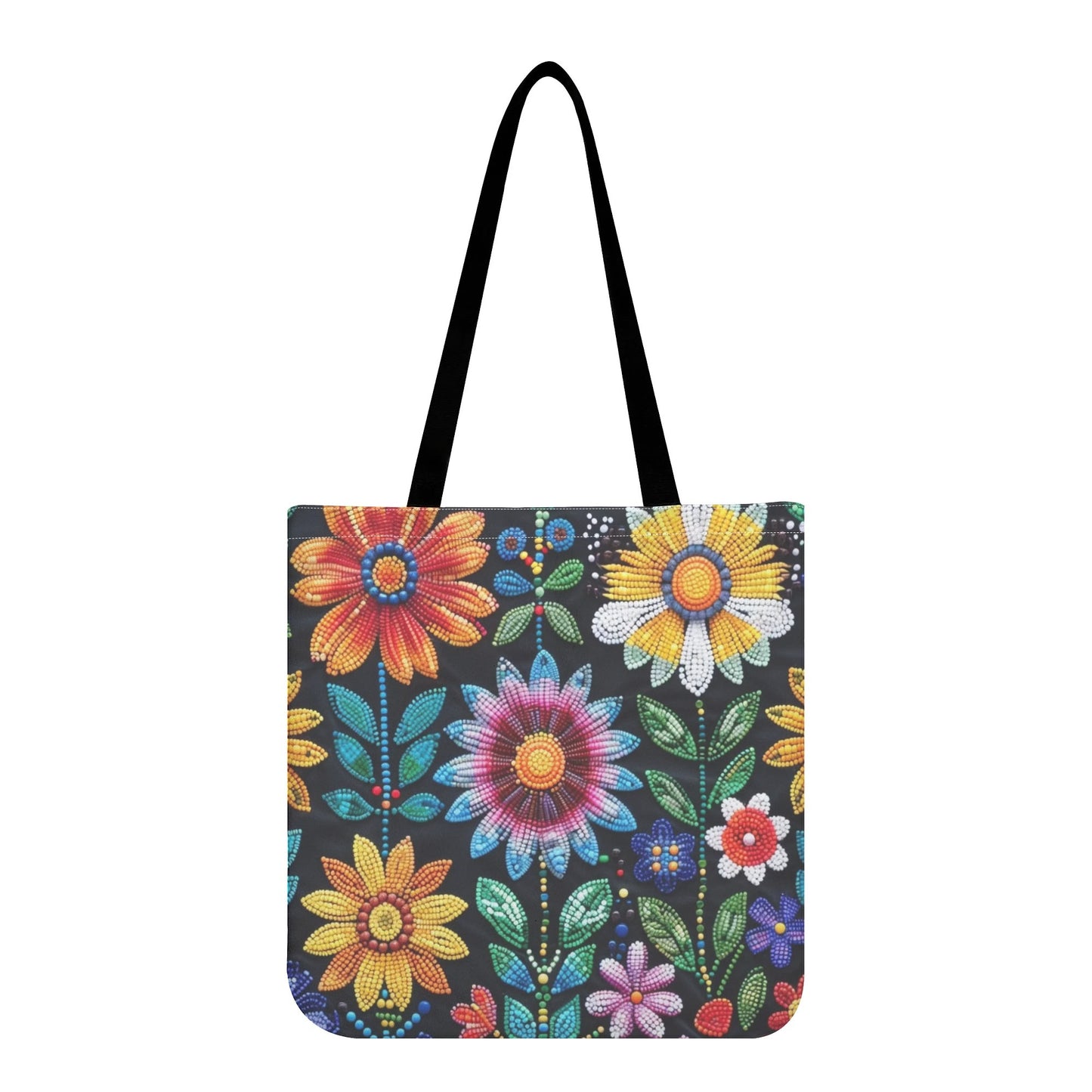 Summer Flower Beaded Tote Bag