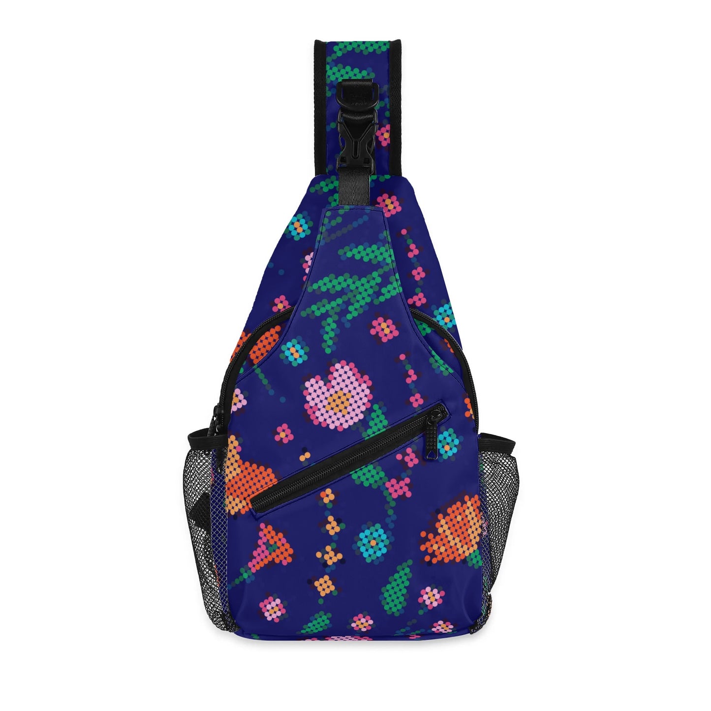 Métis Digital Dotted Floral Crossbody Chest Bag