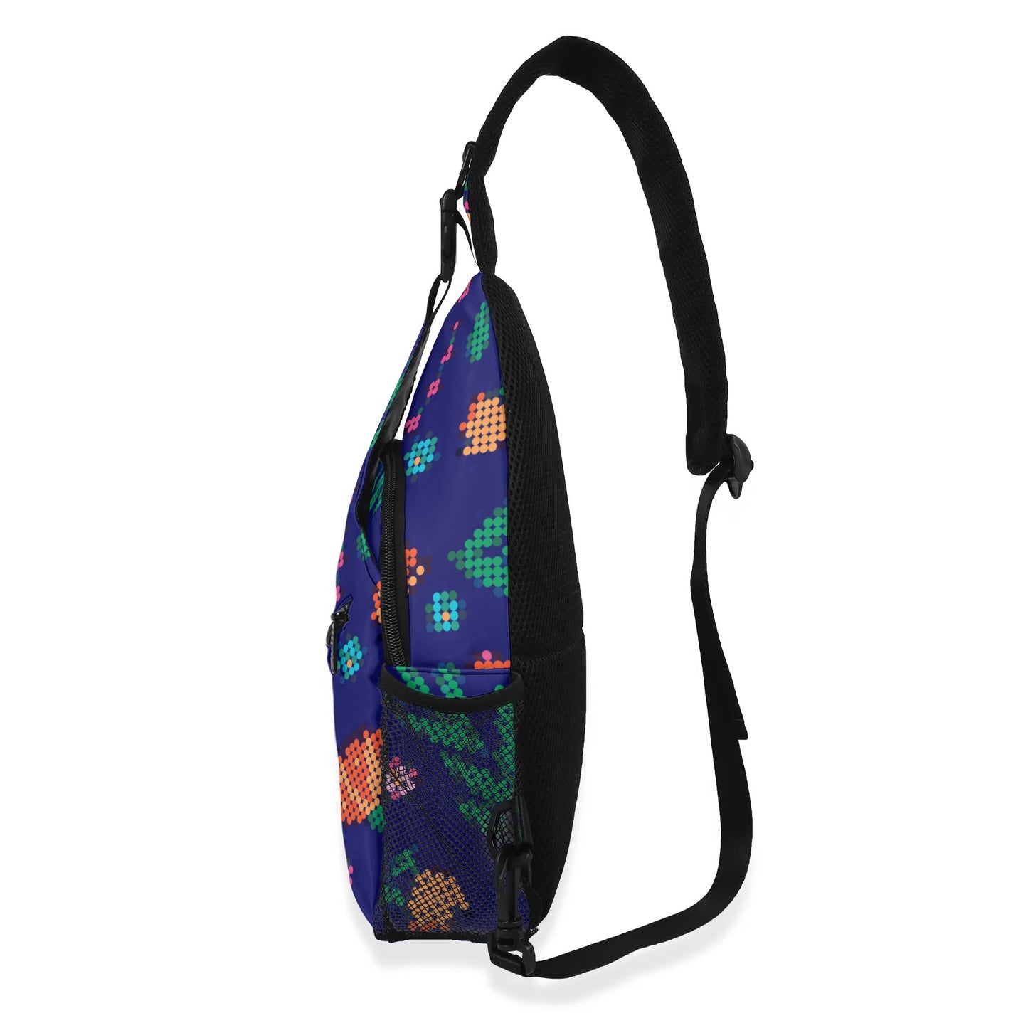 Métis Digital Dotted Floral Crossbody Chest Bag