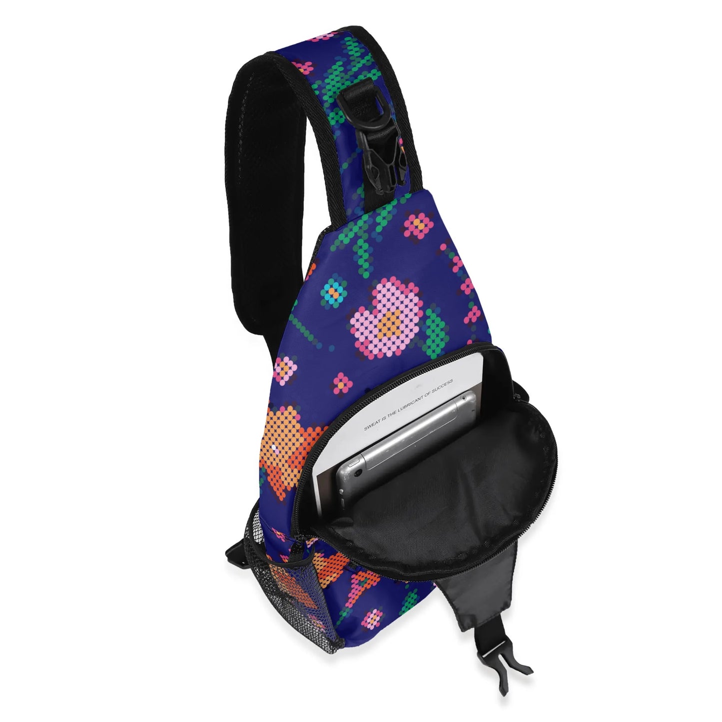 Métis Digital Dotted Floral Crossbody Chest Bag