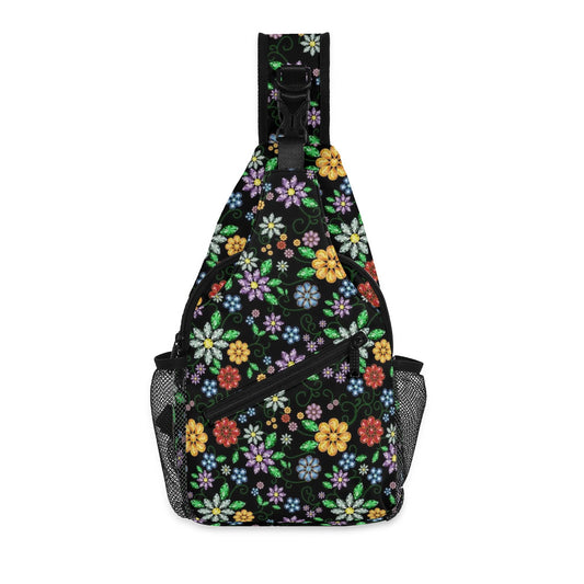 Métis Inspired Floral Crossbody Chest Bag