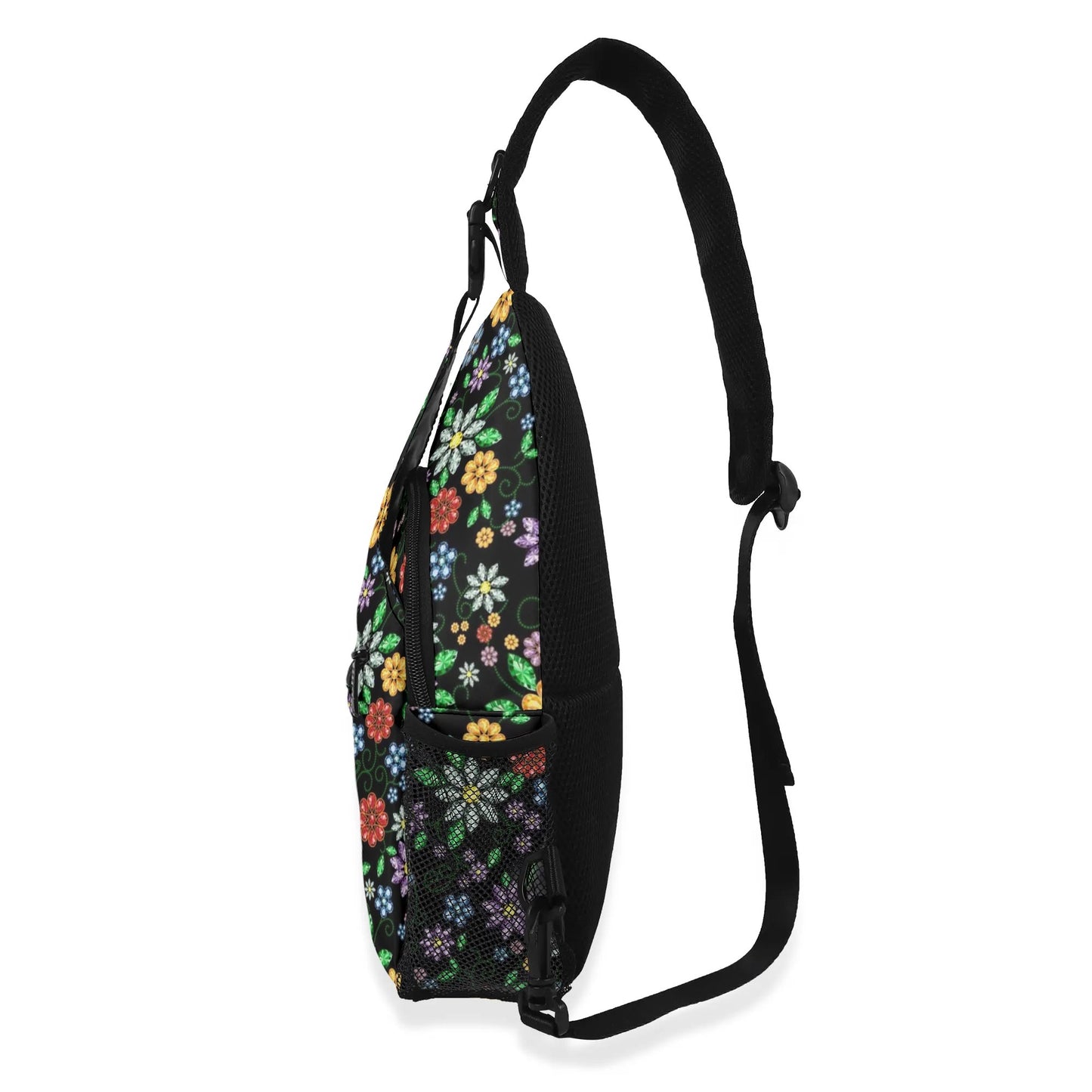 Métis Inspired Floral Crossbody Chest Bag