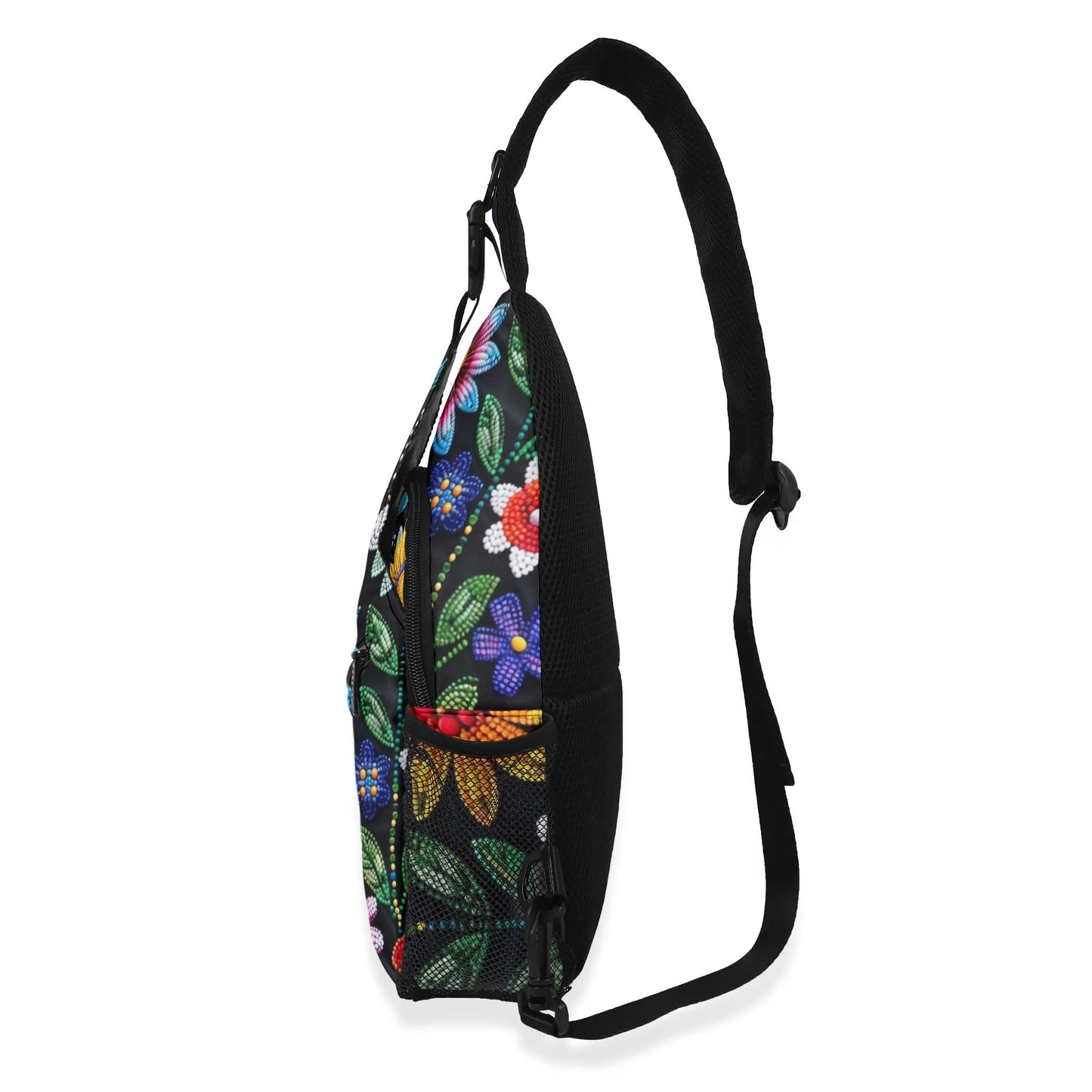 Summer Flower Beaded Crossbody Chest Bag