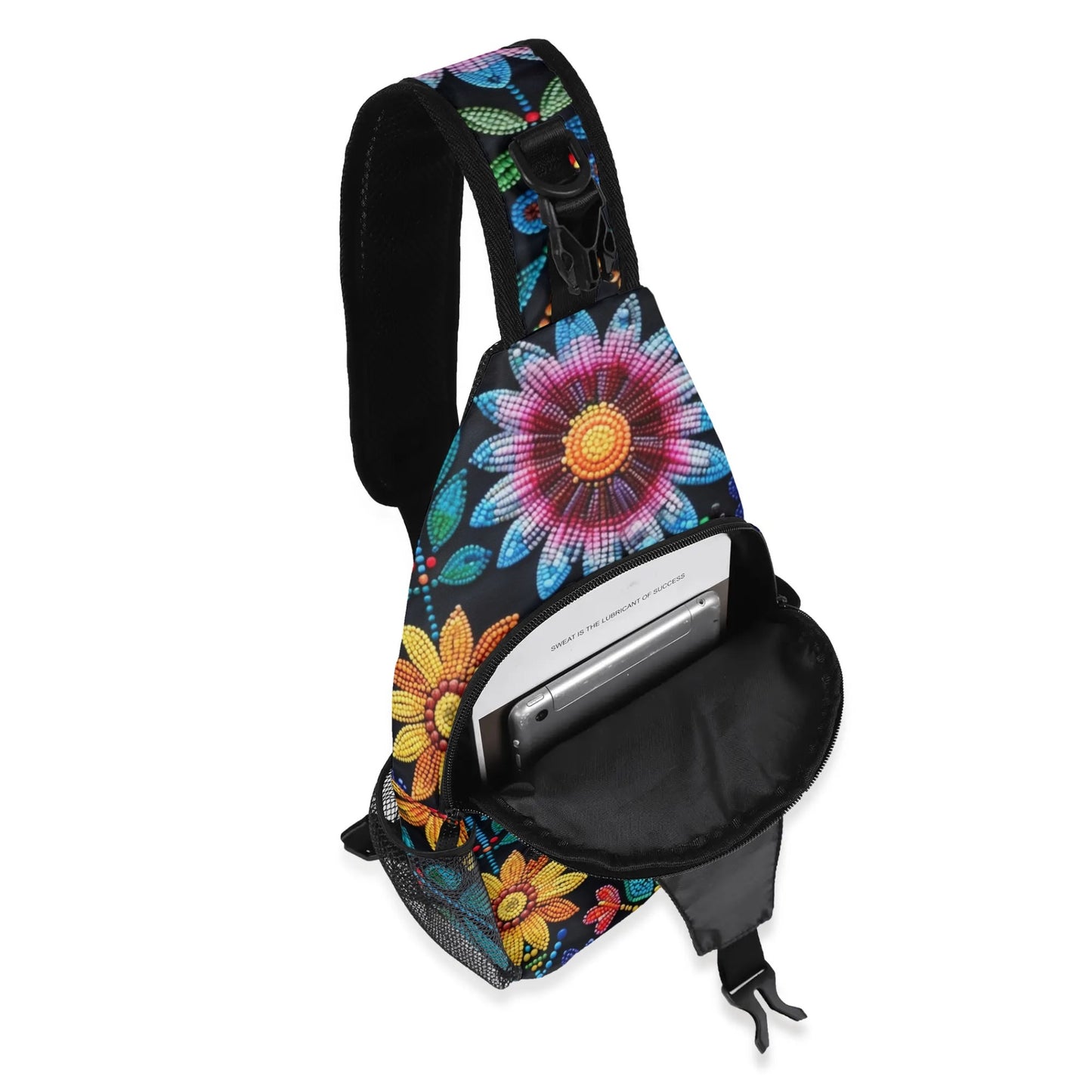 Summer Flower Beaded Crossbody Chest Bag