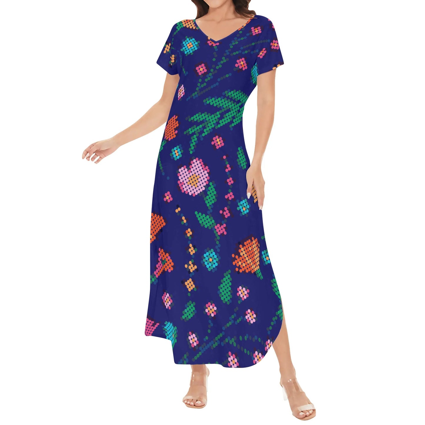 Women's Métis Digital Floral Long Draped Dress