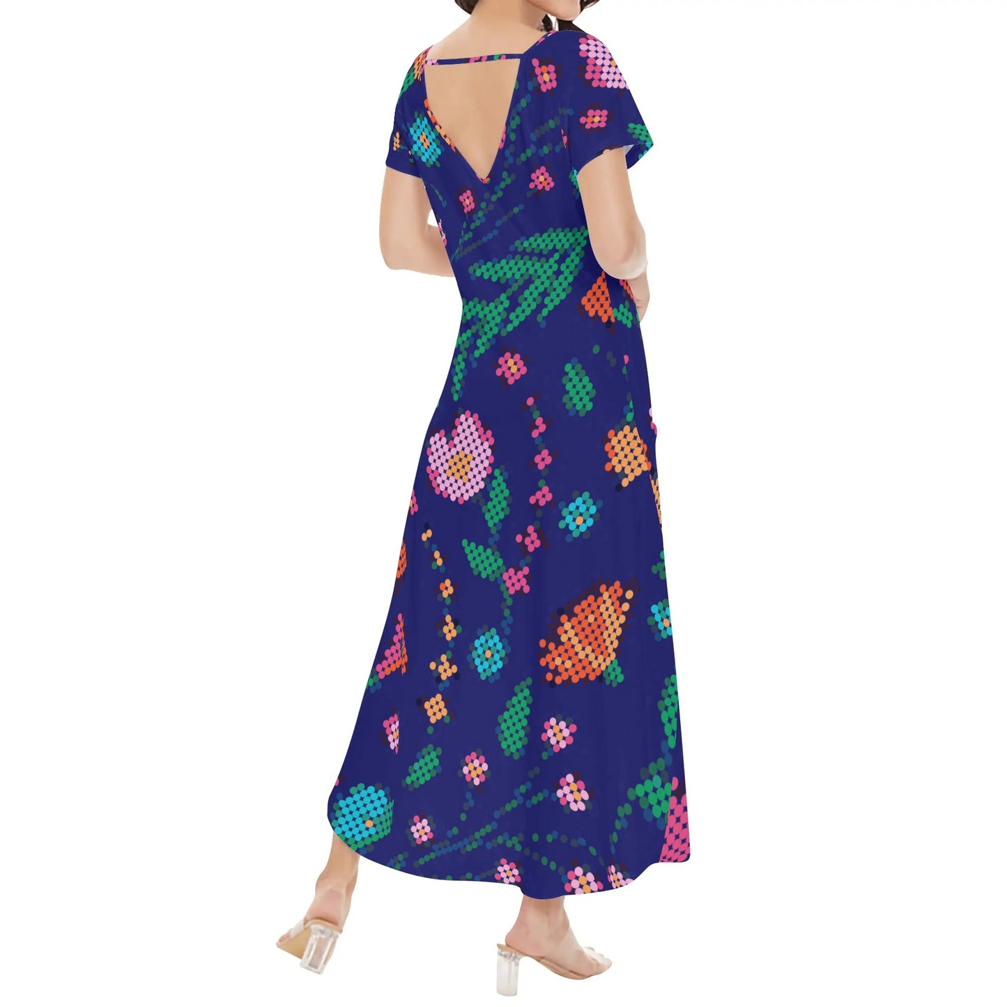 Women's Métis Digital Floral Long Draped Dress