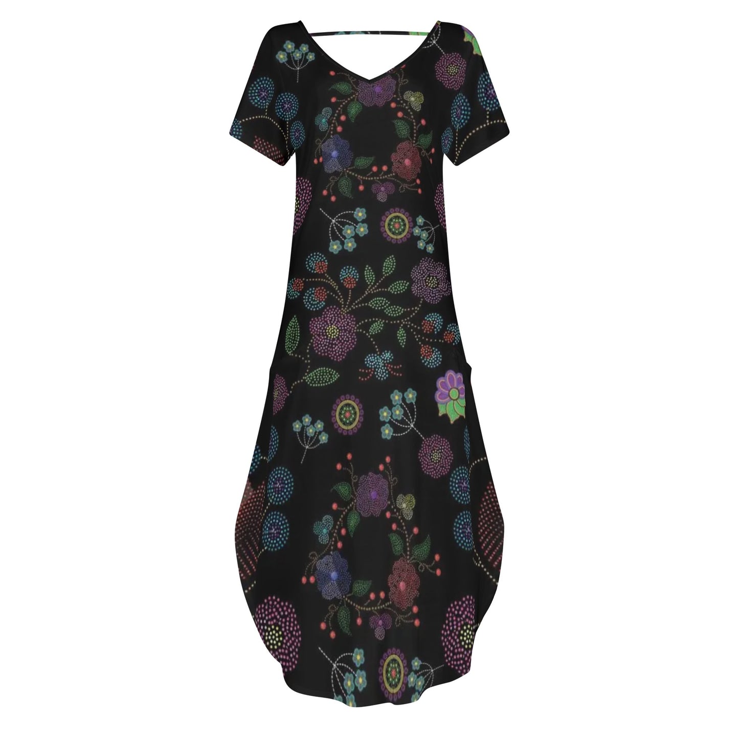 Women's Métis Floral Dotted Long Draped Dress