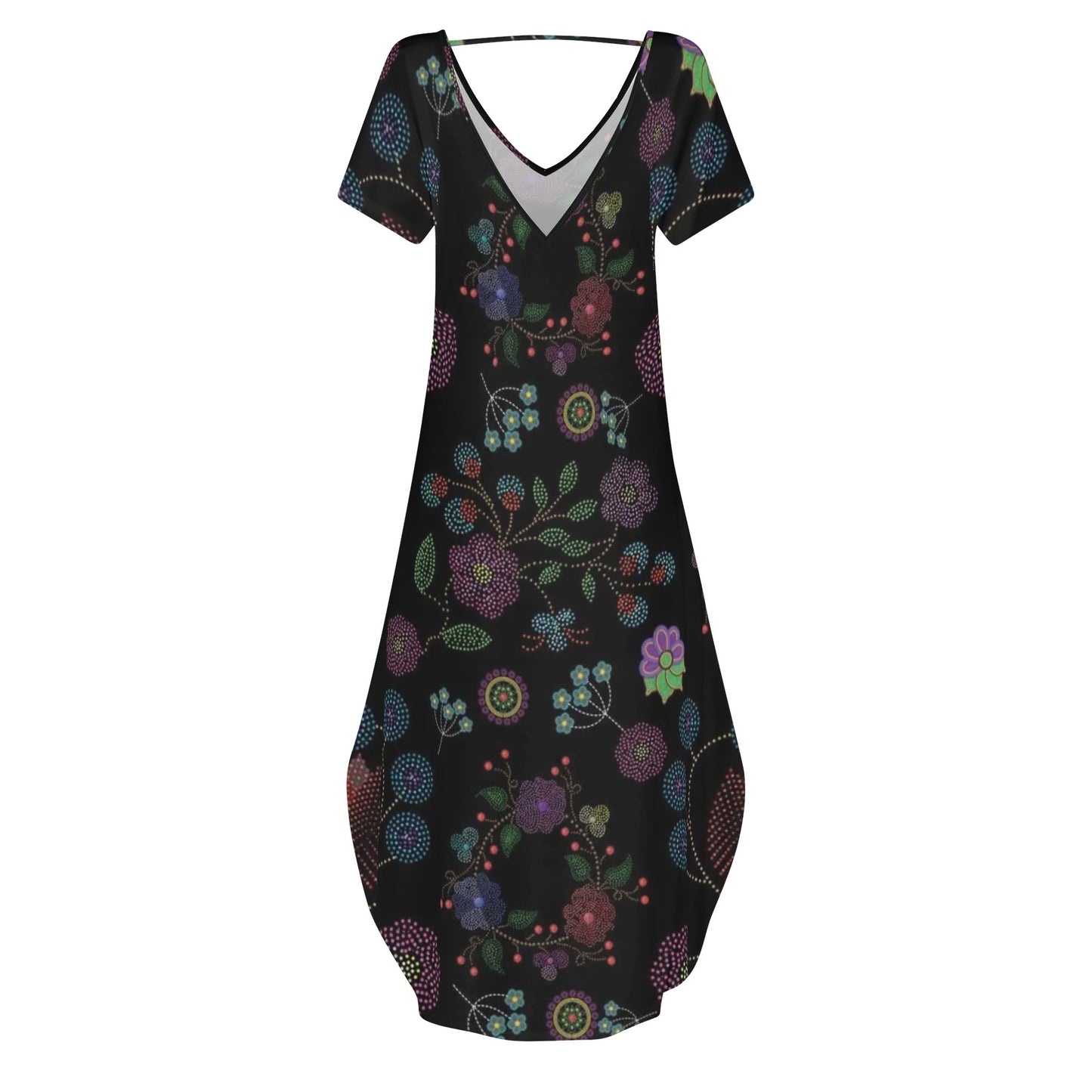 Women's Métis Floral Dotted Long Draped Dress