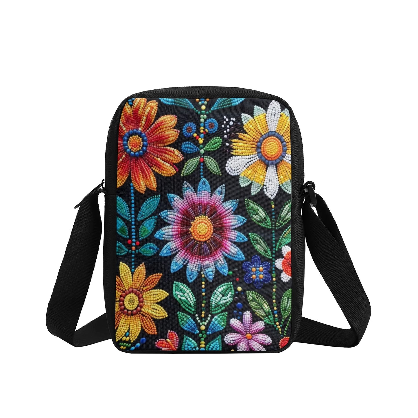 Summer Flower Beaded Cross Body Bag