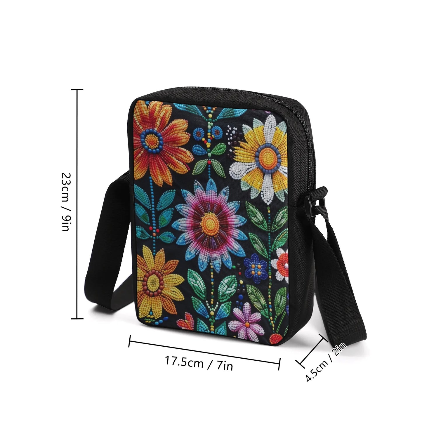 Summer Flower Beaded Cross Body Bag