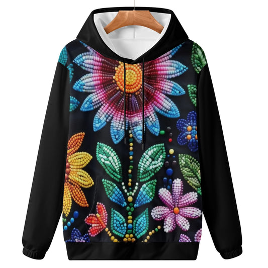 Women's Summer Flower Beaded Pullover Hoodie