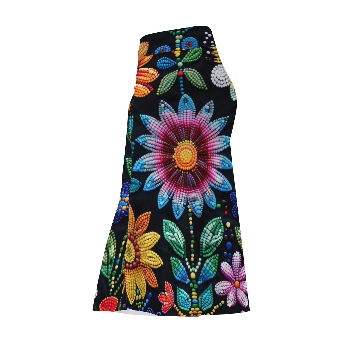 Women's Summer Flower Beaded Long Skirt