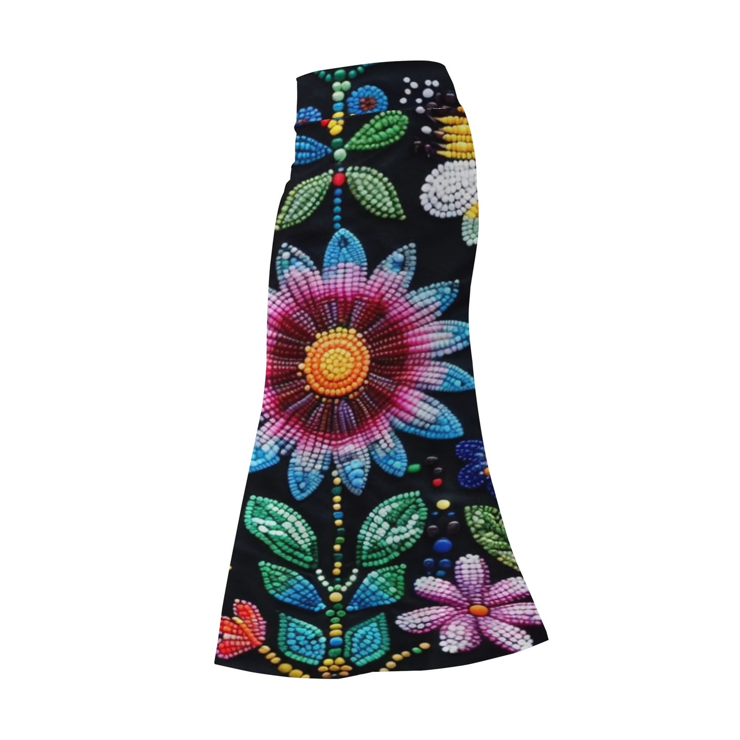 Women's Summer Flower Beaded Long Skirt