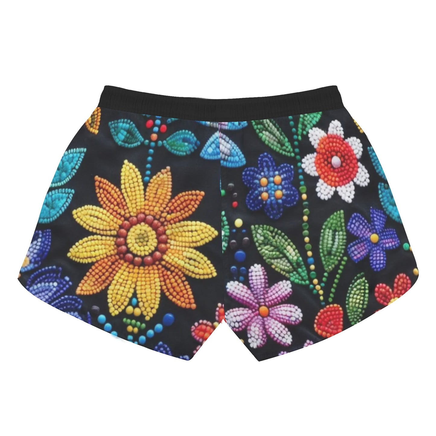 Women's Summer Flower Beaded Beach Shorts