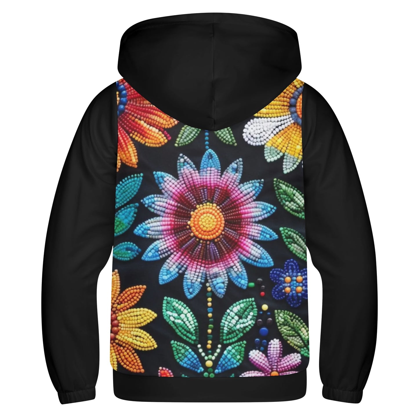 Children's Summer Flower Beaded Lightweight Zip Hoodie