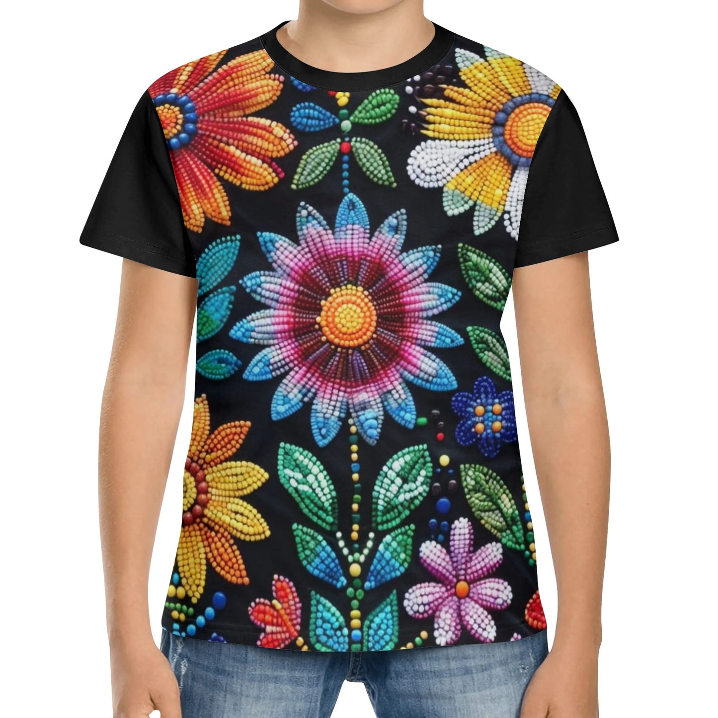 Children's Summer Flower Beaded Classic T-Shirt