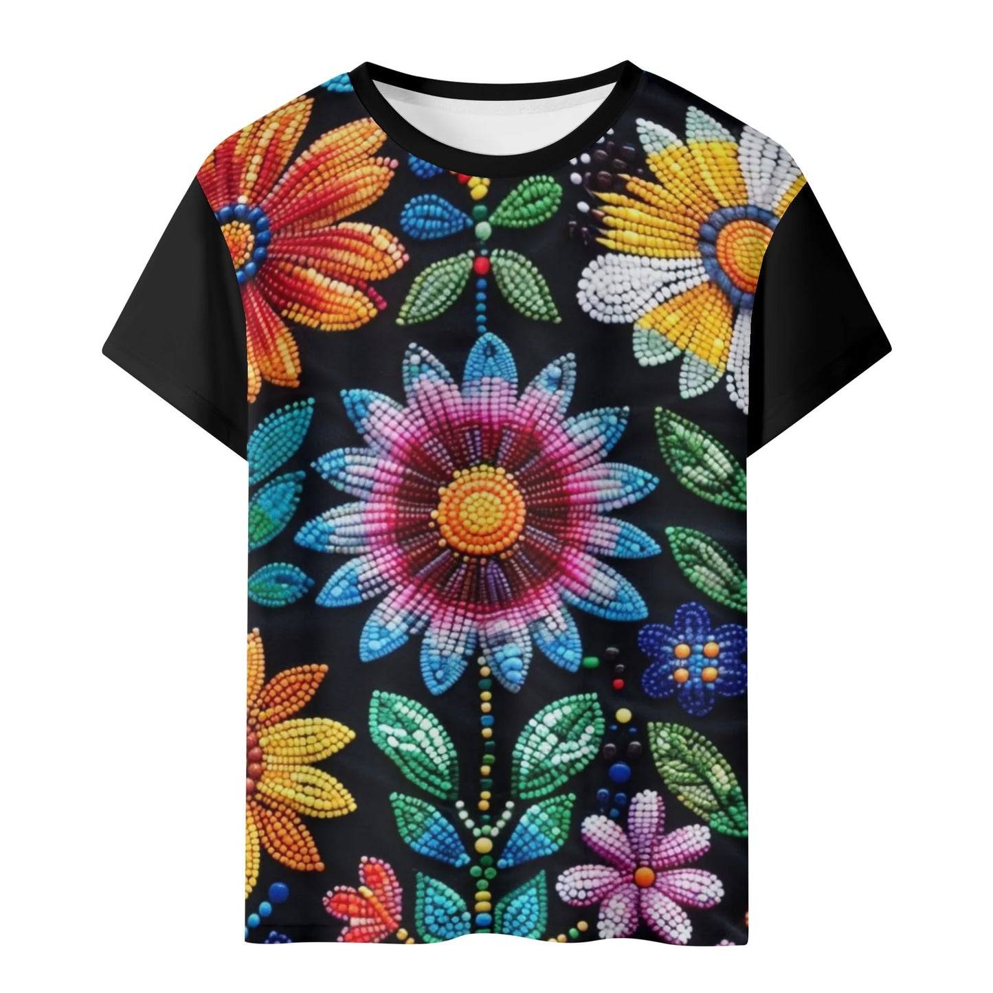 Children's Summer Flower Beaded Classic T-Shirt