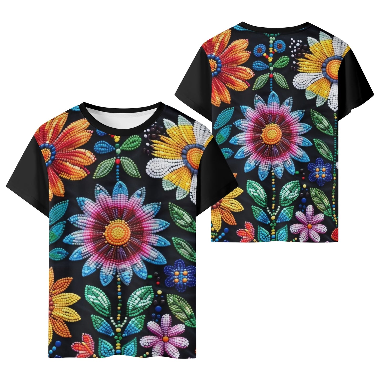 Children's Summer Flower Beaded Classic T-Shirt