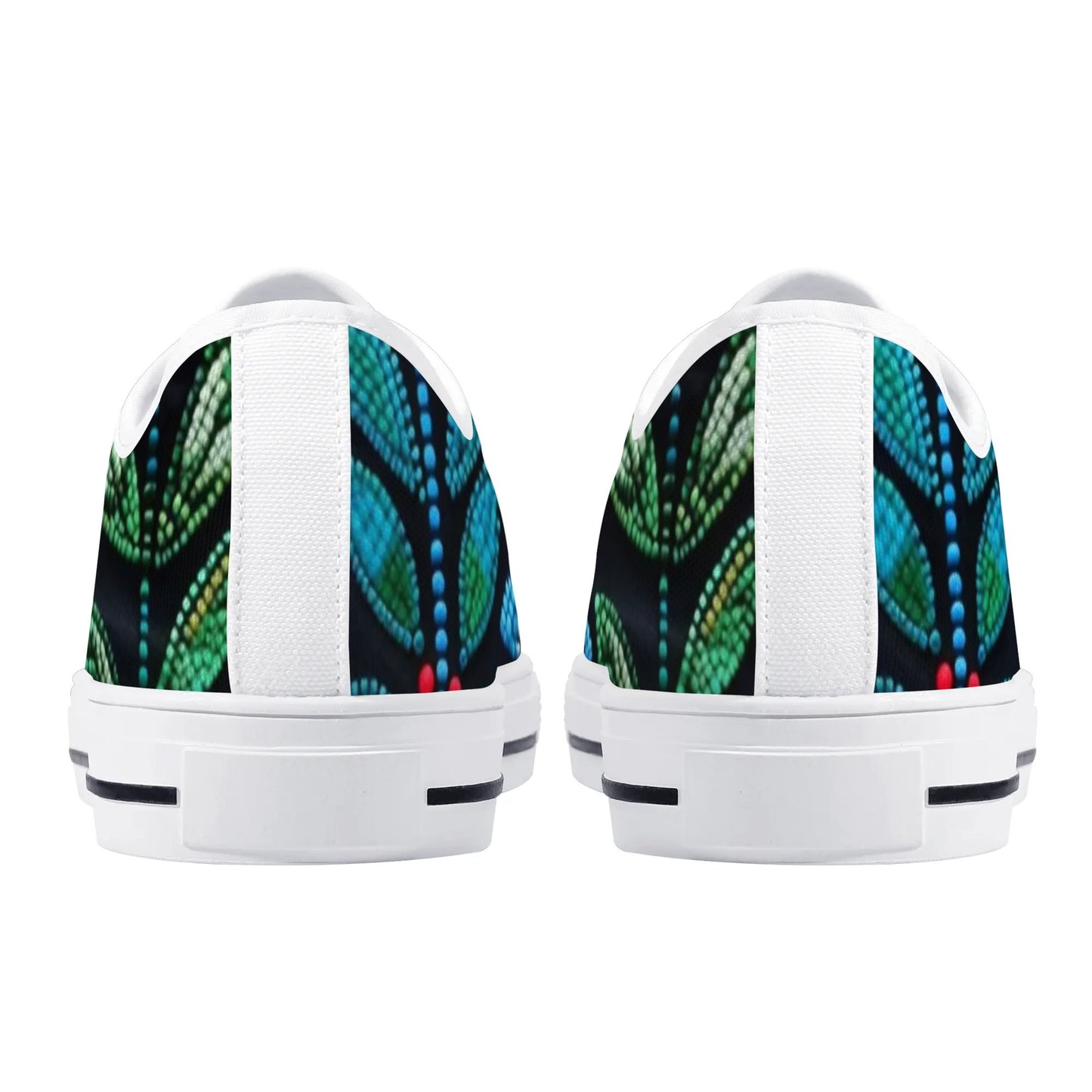 Women's Summer Beaded Flower Low Top Canvas Shoes