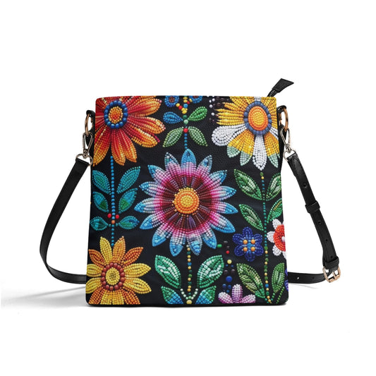 Summer Flower Beaded Bucket Bag