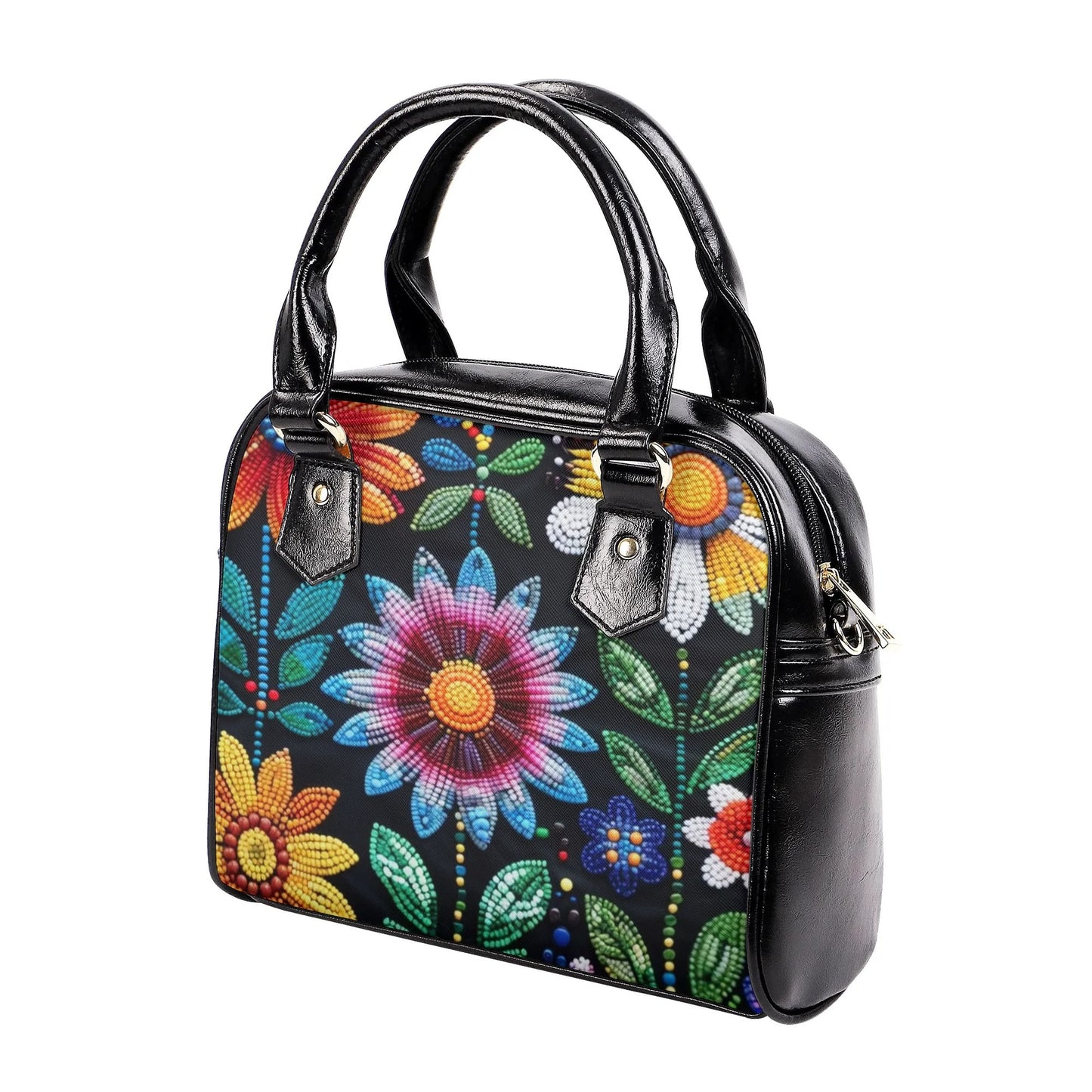 Summer Flower Beaded PU Handbag