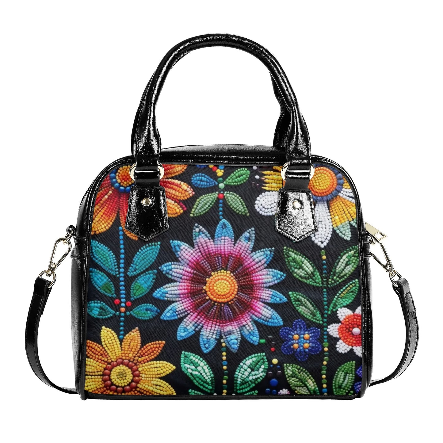 Summer Flower Beaded PU Handbag