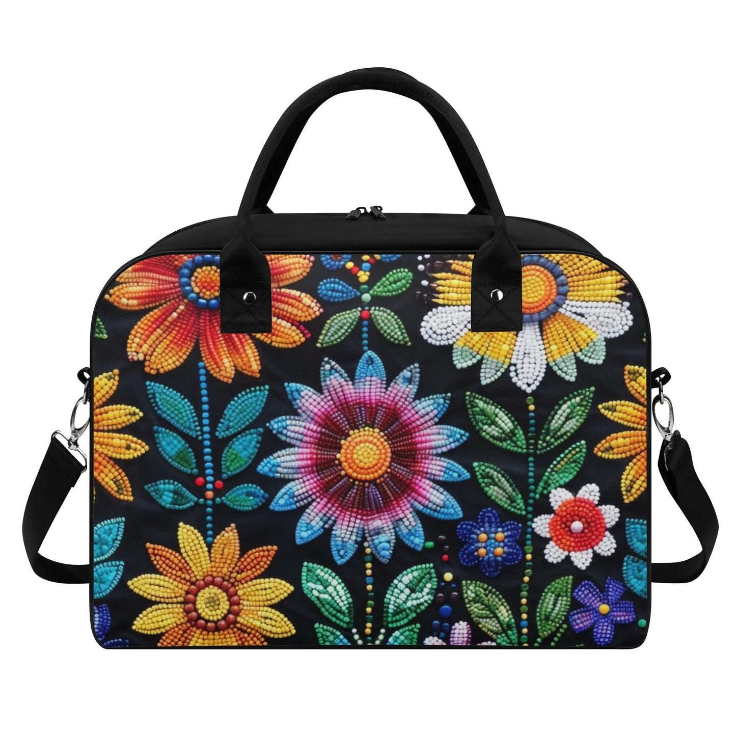 Summer Flower Beaded Holdall Bag