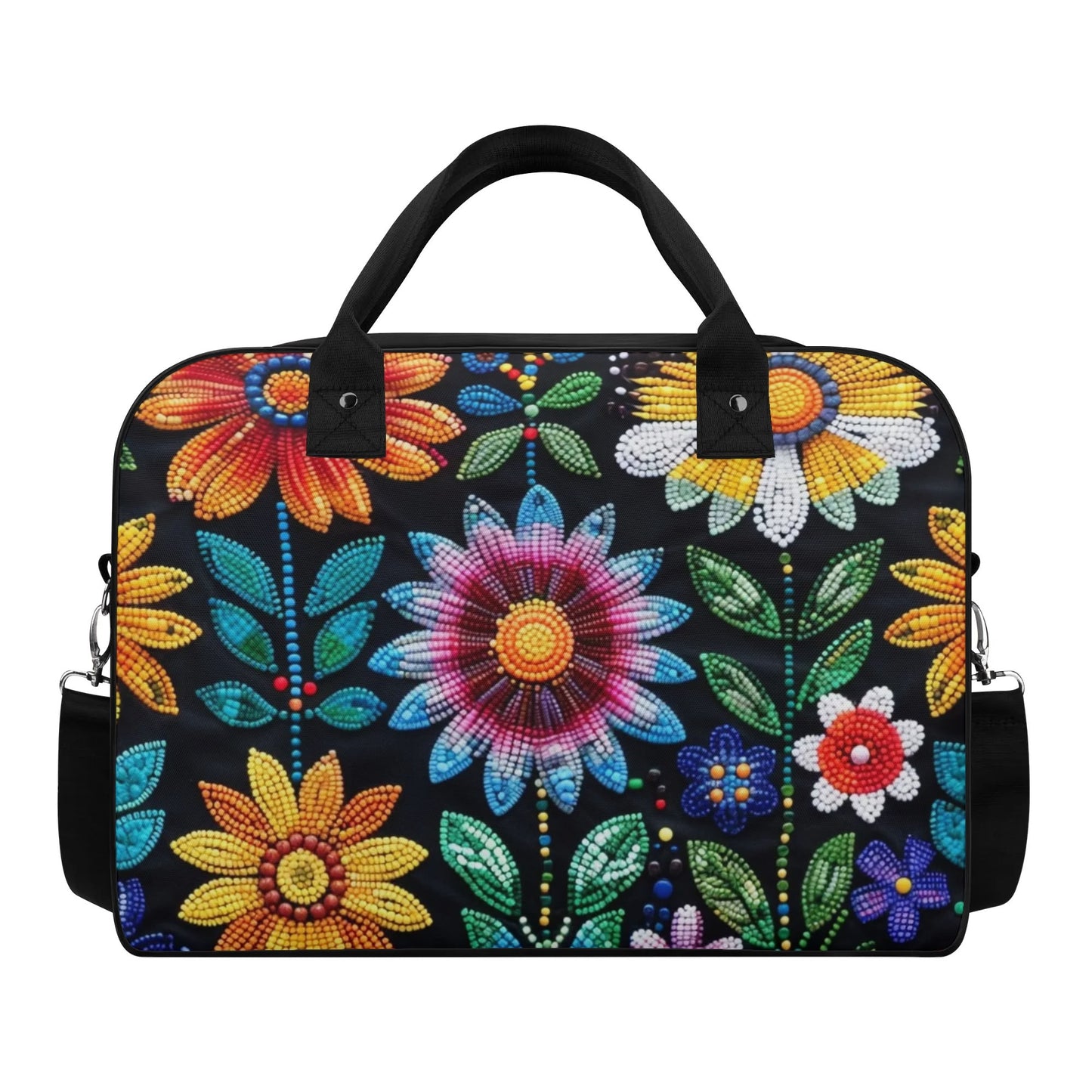 Summer Flower Beaded Holdall Bag