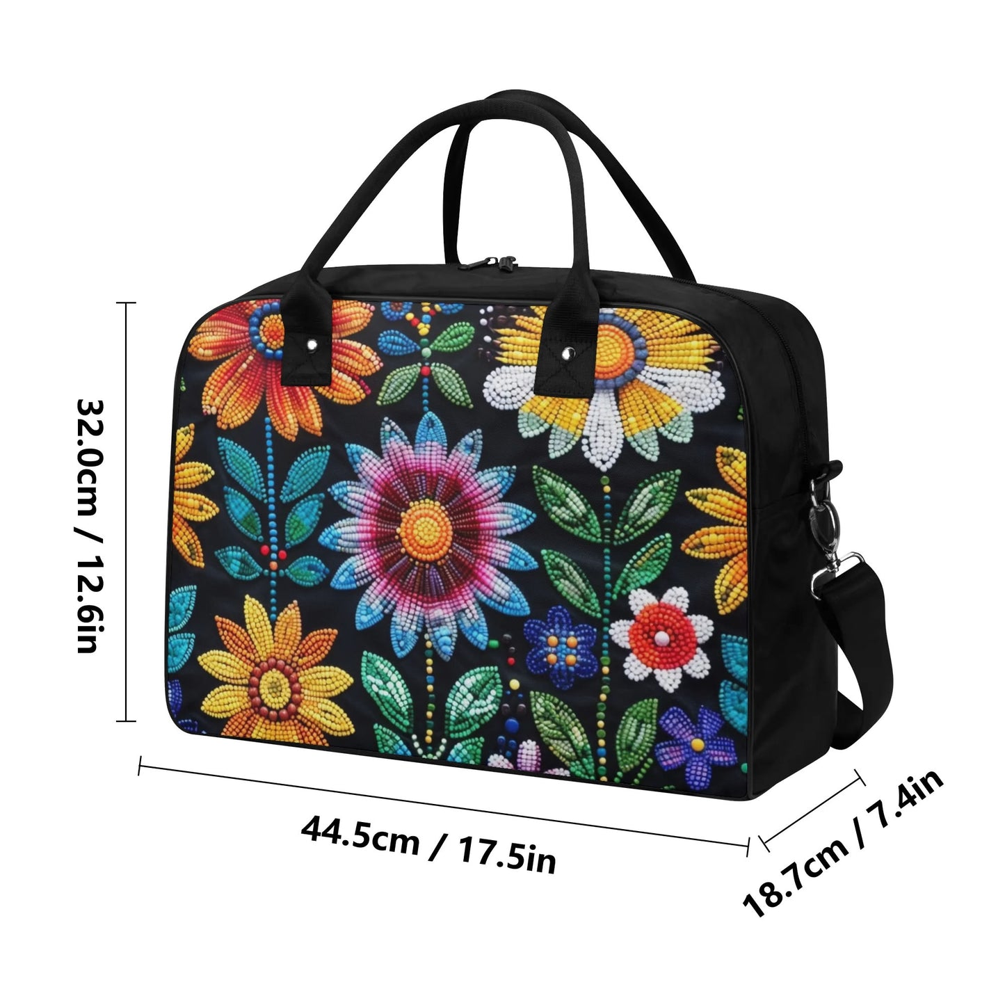 Summer Flower Beaded Holdall Bag