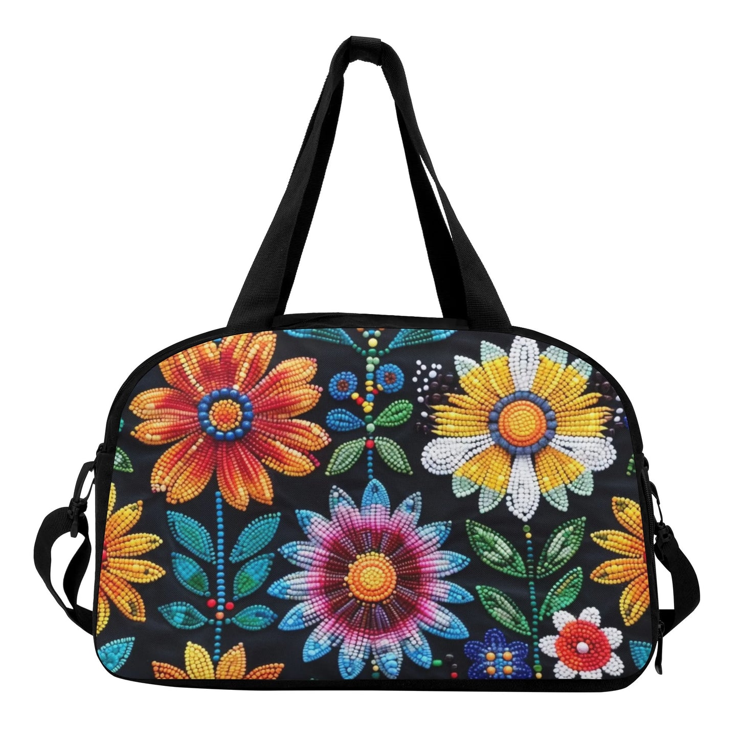 Summer Flower Beaded Travel Bag