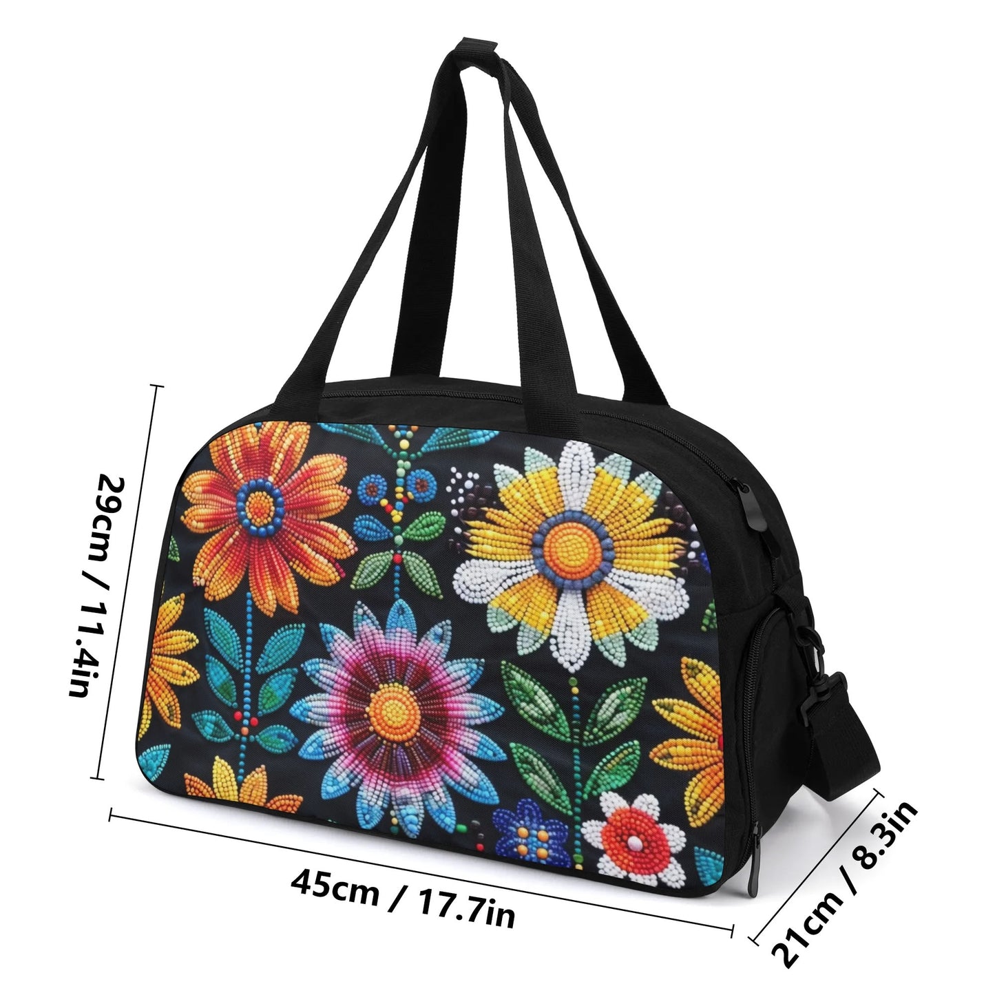 Summer Flower Beaded Travel Bag