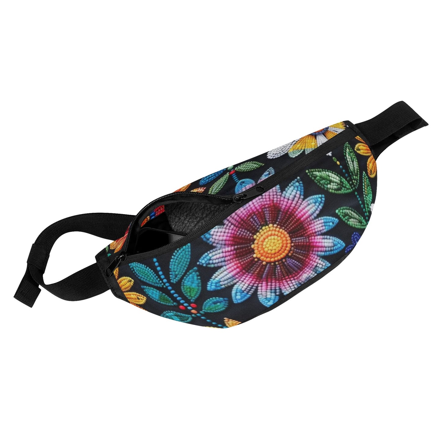 Summer Flower Beaded Fanny Pack