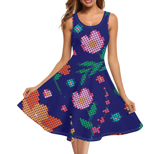 Women's Métis Digital Dotted Floral Tank Dress