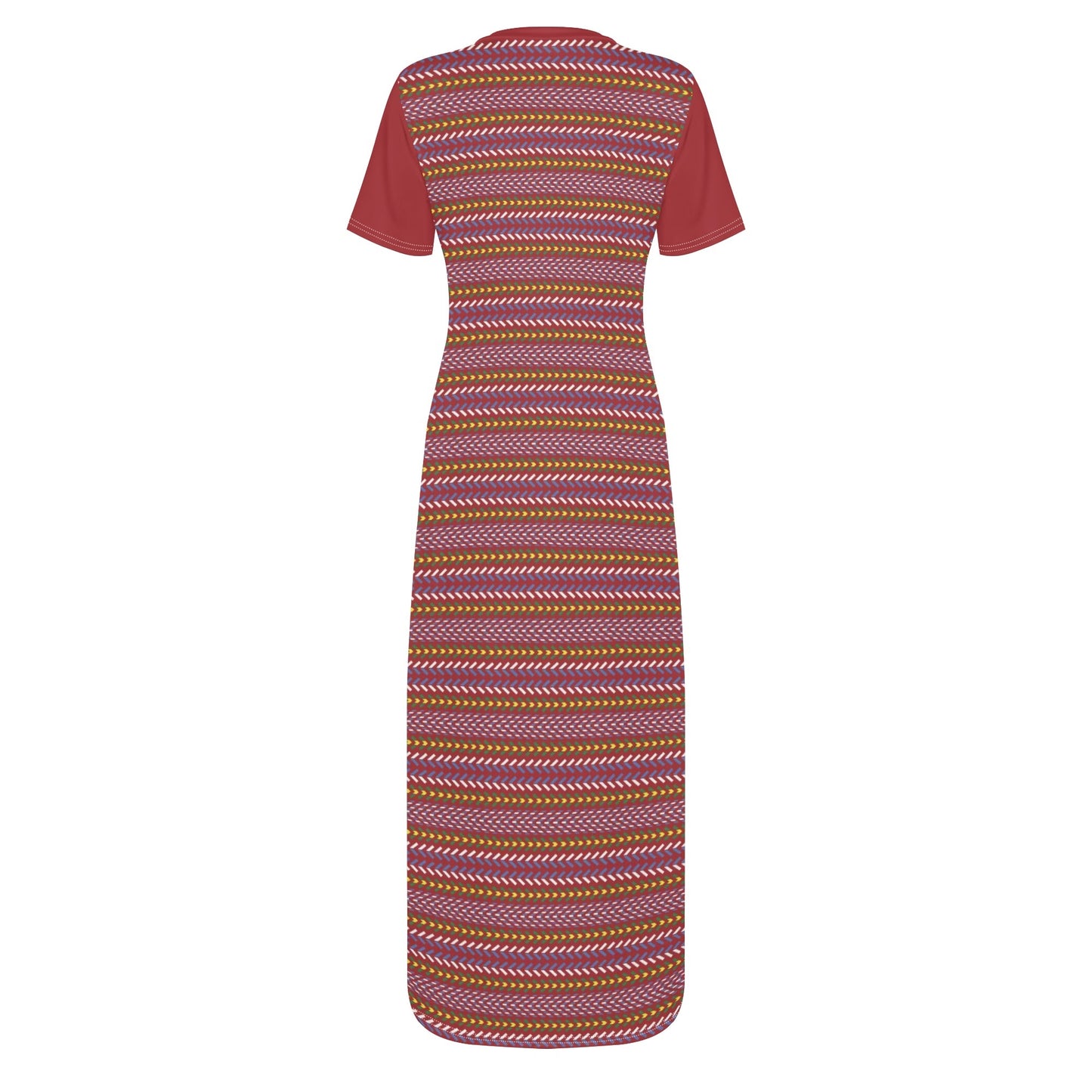 Women's Métis Sash Short Sleeve Long Dress