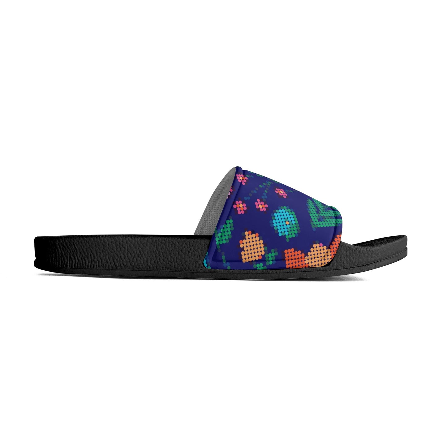 Child and Youth Métis Digital Dotted Floral Slide Sandals