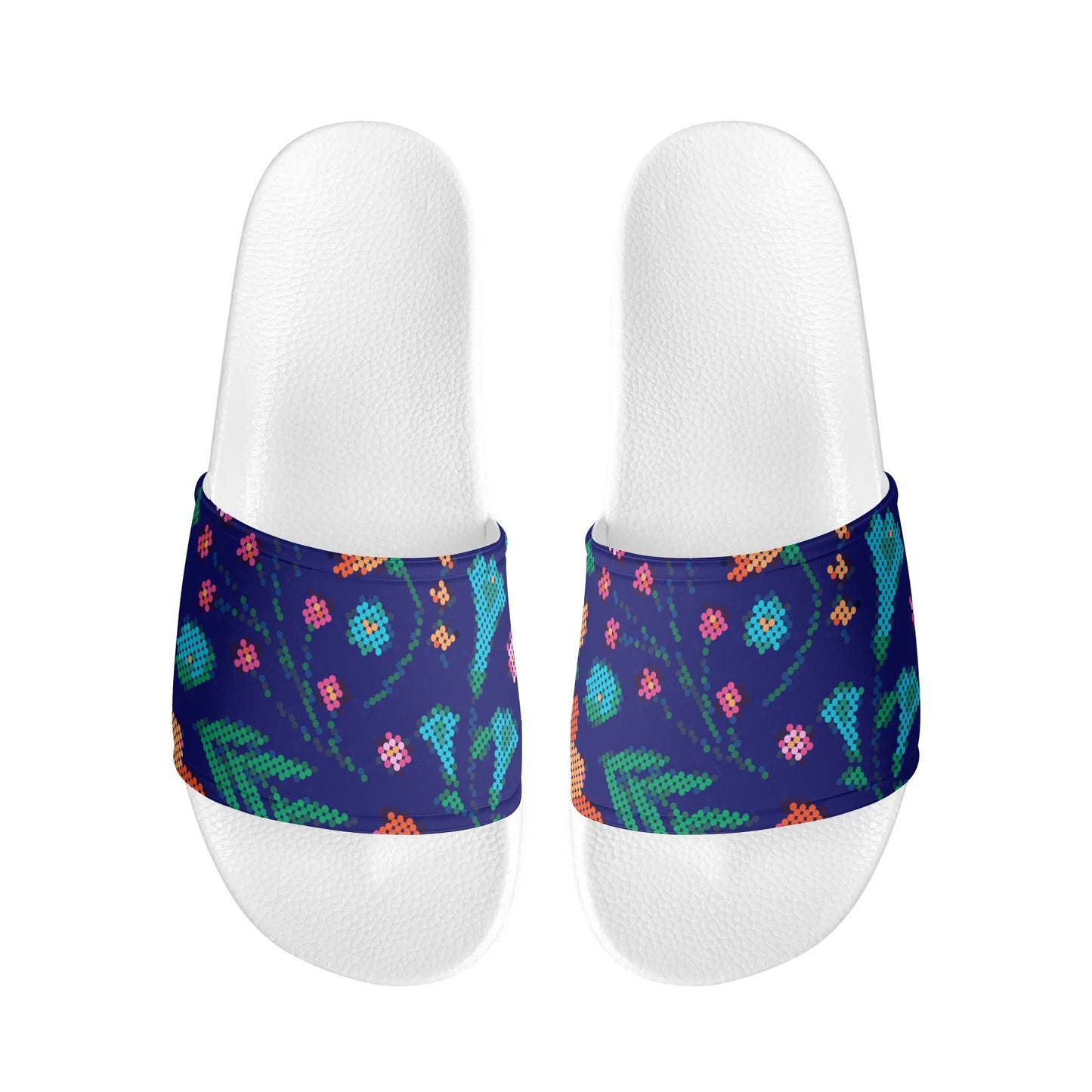 Child and Youth Métis Digital Dotted Floral Slide Sandals