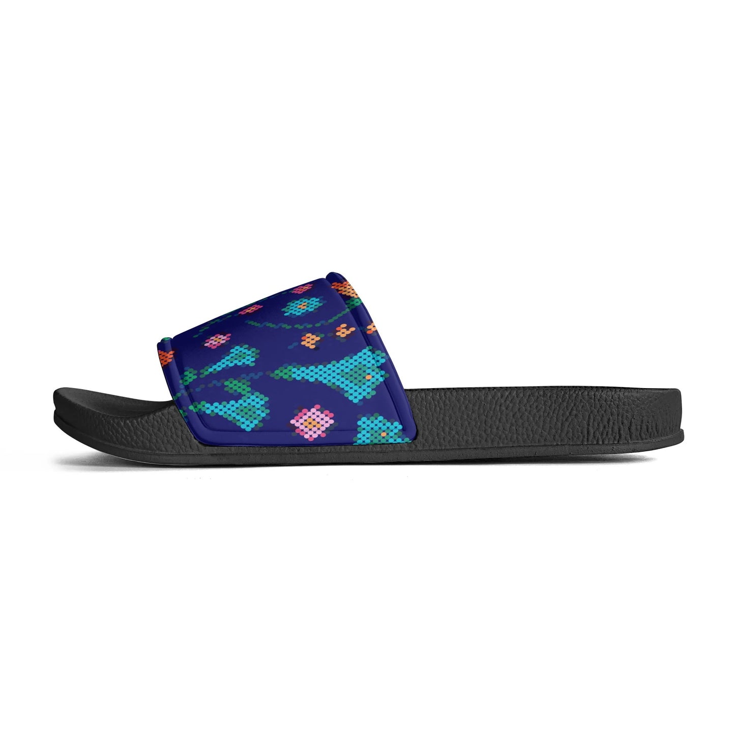 Child and Youth Métis Digital Dotted Floral Slide Sandals