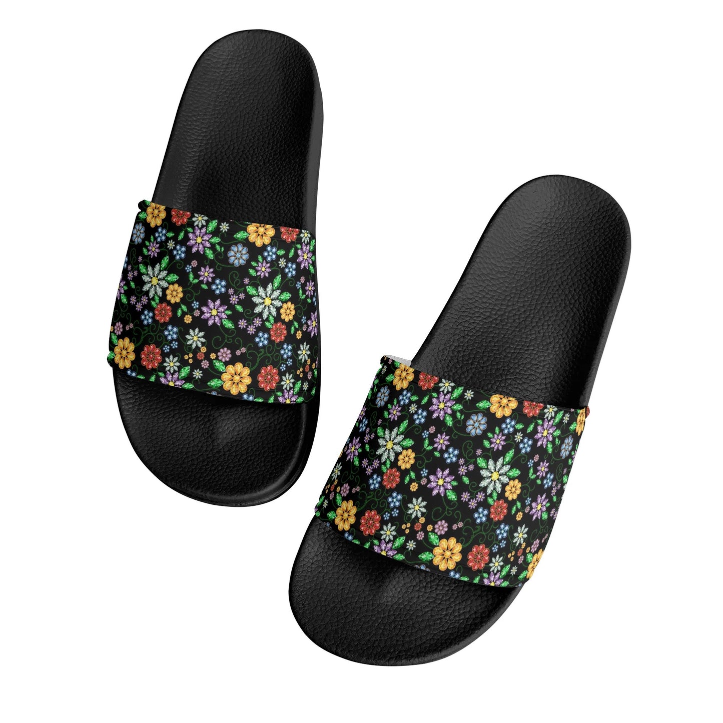 Child and Youth Métis Inspired Floral Beaded Slide Sandals