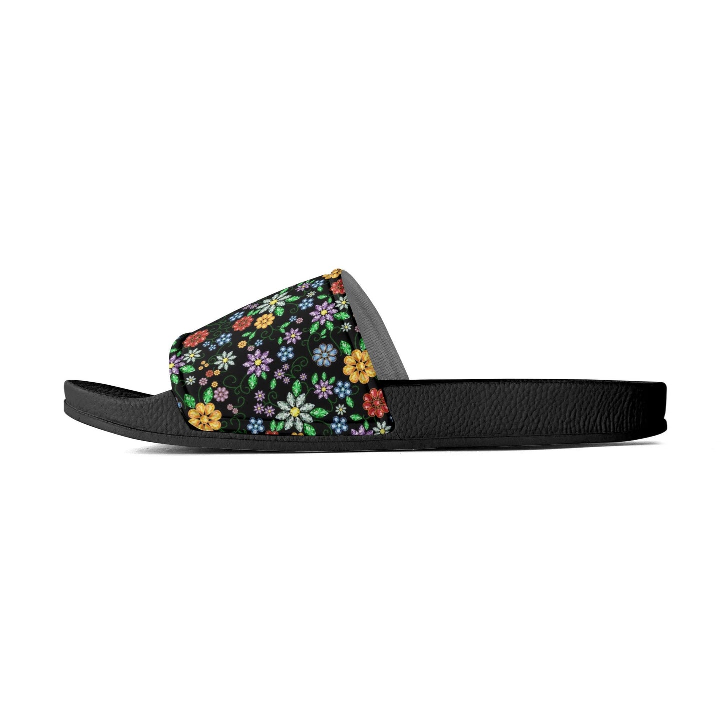 Child and Youth Métis Inspired Floral Beaded Slide Sandals